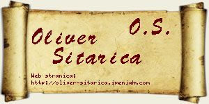 Oliver Sitarica vizit kartica